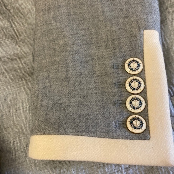 J. Crew Lexington power suit blazer wool grey double breast - Picture 6 of 9